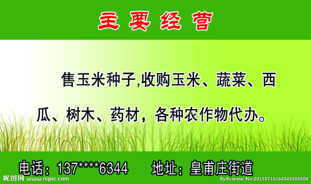 农作物种子经营中的名片设计 构建视觉桥梁的产品推广